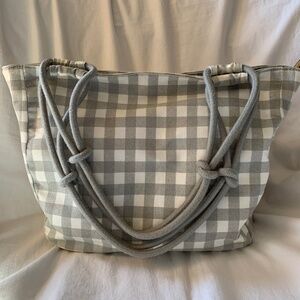 Farmhouse is my Style gray & white check tote/bag/purse